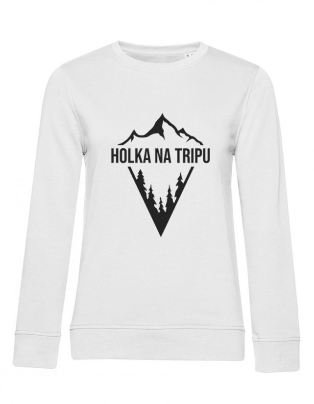 Mikina HOLKA NA TRIPU bílá - Velikost: XS