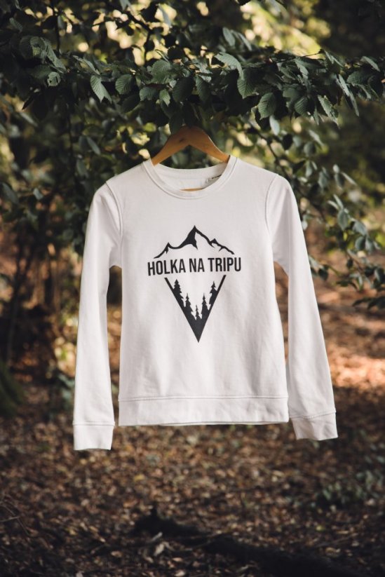 Mikina HOLKA NA TRIPU bílá - Velikost: XS
