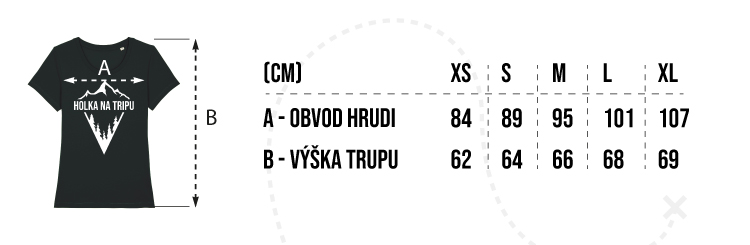 Tričko HOLKA NA TRIPU Chodníček - Velikost: L